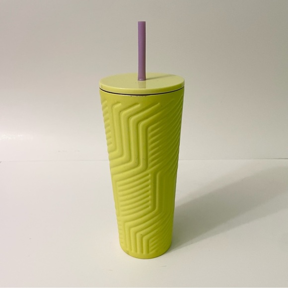 Starbucks 2024 Winter Angular Neon Yellow Stainless Steel Tumbler - Picture 5 of 16